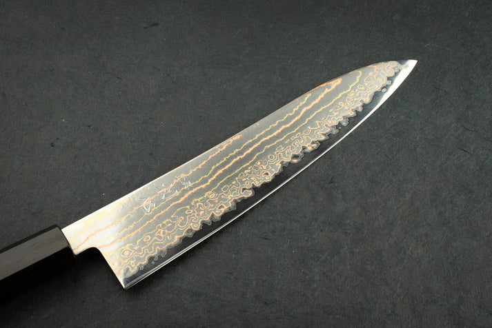 望月 隼 HAYABUSA  Damascus Kitchen Knife